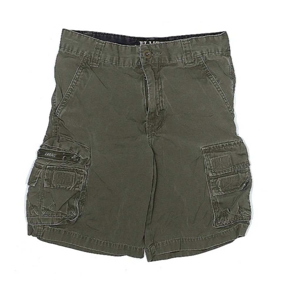 PLUGG boy cargo shorts green solid size 8